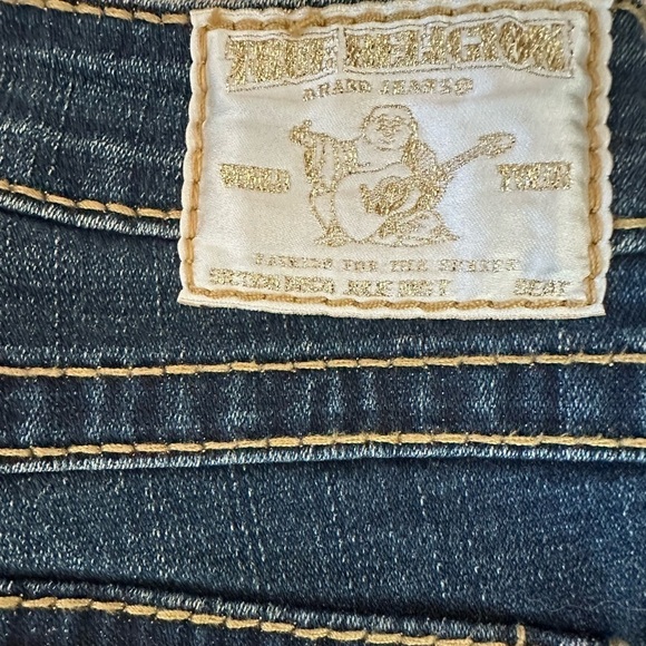 TRUE RELIGION Ricky Flap Pocket Rhinestone Jeans 28 - Picture 8 of 8